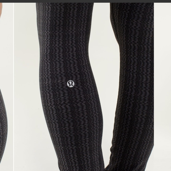 Lululemon Wunder Under Pant *High/Low Ziggy Wee September Black / Black - Picture 9 of 14